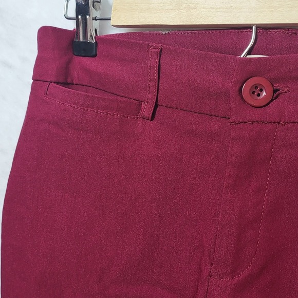 Active USA Kids Burgundy Chino Pants Slim Straight Trousers Maroon Medium - Picture 2 of 11
